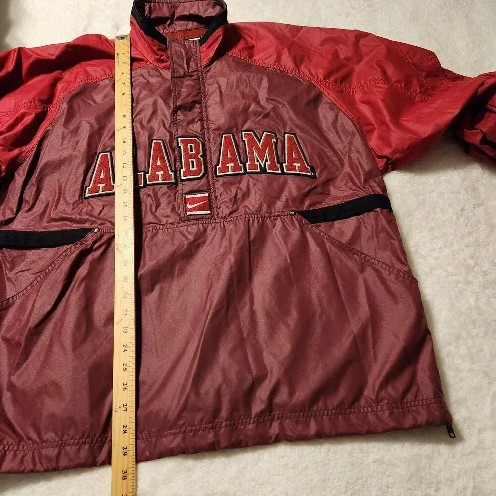 Vintage 90s Nike Team Sports Alabama Crimson Tide Windbreaker Jacket Mens Medium